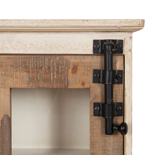 Kate and Laurel Hutchins Decorative 2 Drawer Wood Wall Cabinet